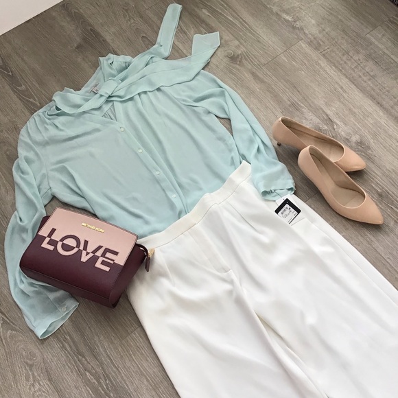 HALOGEN Trousers Ivory Cloud Size 12 - Picture 4 of 4